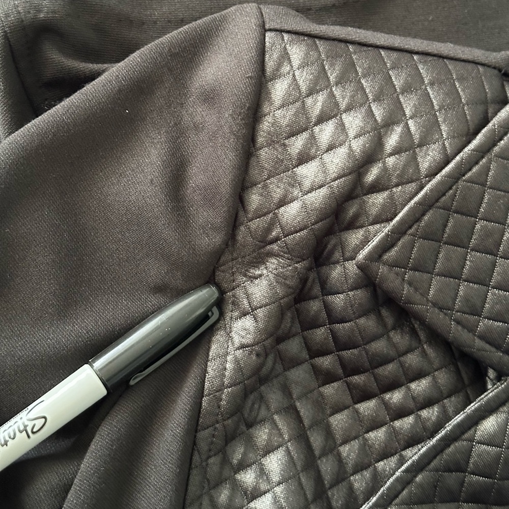 Anne Klein moto Black Quilted Jacket size XS - Picture 9 of 9